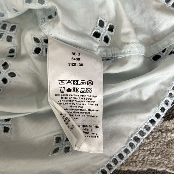 GANNI Women’s Broderie Anglaise Blouse Top Full Zipper - Picture 13 of 13